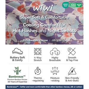 Vestido floral sin mangas de viscosa de bambú para mujer al por mayor, talla grande, ropa de dormir S-4X, camisón refrescante, vestido informal - Product Image 6