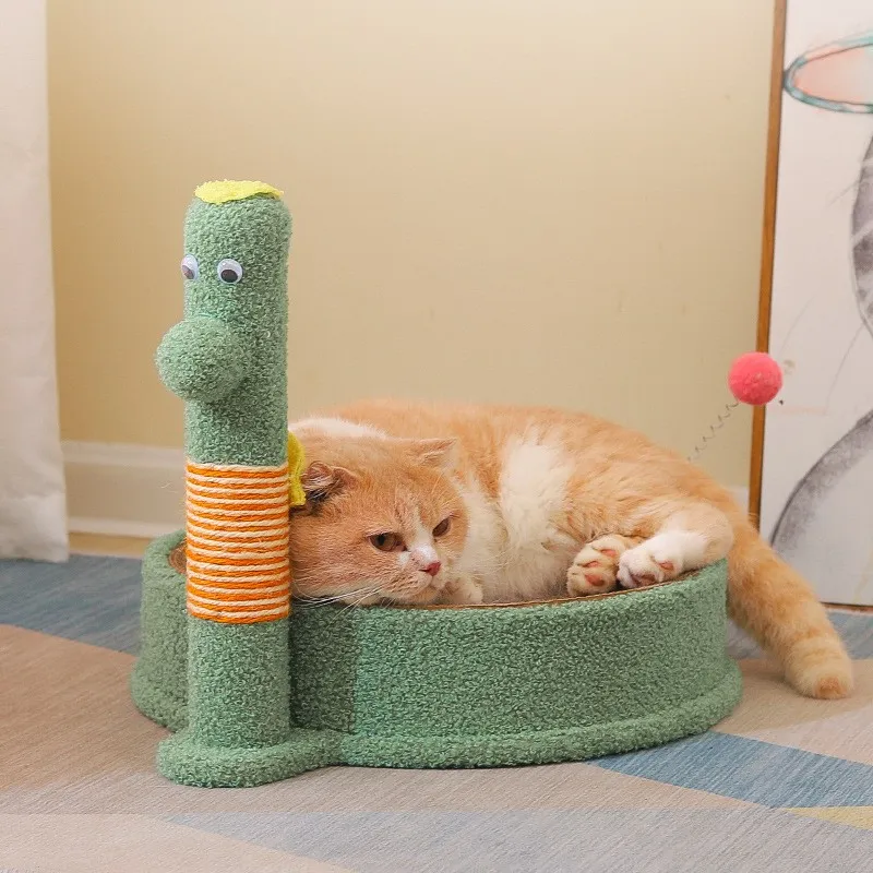 Cat Scratch Board-Cat Tower พร้อมเสาลับเล็บแมว-คอนโดแมวศูนย์กิจกรรมแมวขาตั้งสำหรับแมวปีนเขา
