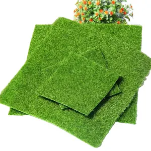 15/30cm tapis d'herbe vert pelouses artificielles tapis de gazon artificiel mousse de jardin pour la décoration de mariage de sol à la maison