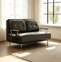 Canapé-lit en cuir ciré à l'huile, dossier réglable en 6 positions, housse amovible et lavable, taille personnalisée, fabricant OEM ODM VLranlife