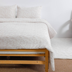Ensemble de literie confortable AOYATEX à imprimé <span class=keywords><strong>marron</strong></span>, ensemble de housse de <span class=keywords><strong>couette</strong></span> classique et minimaliste en trois pièces, adapté au lit - Product Image 5