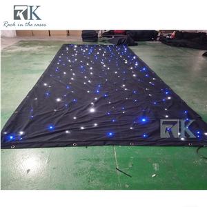 ม่านไฟ LED ตกแต่งงานแต่งงาน ประดับด้วยลูกปัดสีฟ้าขาว ฉากหลังม่านลูกปัด - Product Image 4