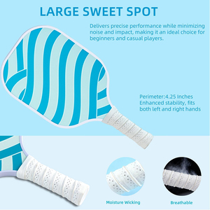 Ensemble de raquettes de pickleball avec <span class=keywords><strong>face</strong></span> en fibre, noyau en nid d'abeille polymère, incluant balles intérieures/extérieures, bandes de grip et <span class=keywords><strong>sac</strong></span> à <span class=keywords><strong>dos</strong></span> - Product Image 3