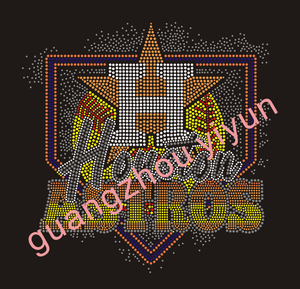 ASTROS Houston diseño personalizado equipo de béisbol Houston Astros Rhinestone transferencia de calor - Product Image 1