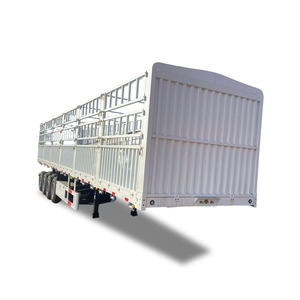 Semirremolque <span class=keywords><strong>Agrícola</strong></span> de Pared Alta al Mejor Precio para el Transporte de Animales y Vegetales con Reja - Product Image 3