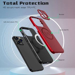 เคสแม่เหล็กพร้อมที่ชาร์จไร้สายสำหรับ iPhone 7/8P 13 XS Max พร้อมฝาปิดกล้องและขาตั้ง ผลิตภัณฑ์ใหม่ เคสมือถือ - Product Image 5