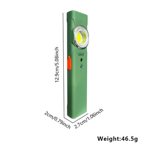 Torch Aluminum Portable Outdoor Professional Adventure Tool COB Magnetic Flashlight With Laser Print WD-W08 Flat Flashlight WD-W - Product Image 3