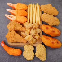 Modèle de casse-croûte KFC artificiel Poulet frit avec hamburger Frites Origan Cuisses de poulet Accessoires de photographie