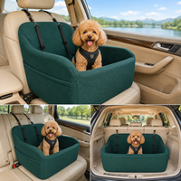 Siège de voiture pour animaux de compagnie en polaire doux avec ceinture de sécurité, pour petits chiens et chats, antidérapant, imperméable, coussin de voyage pour animaux de compagnie