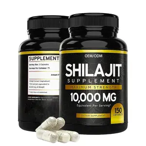 Comprimé de Shilajit himalayen riche en acide humique et 85 minéraux améliore la force masculine capsule de Shilajit