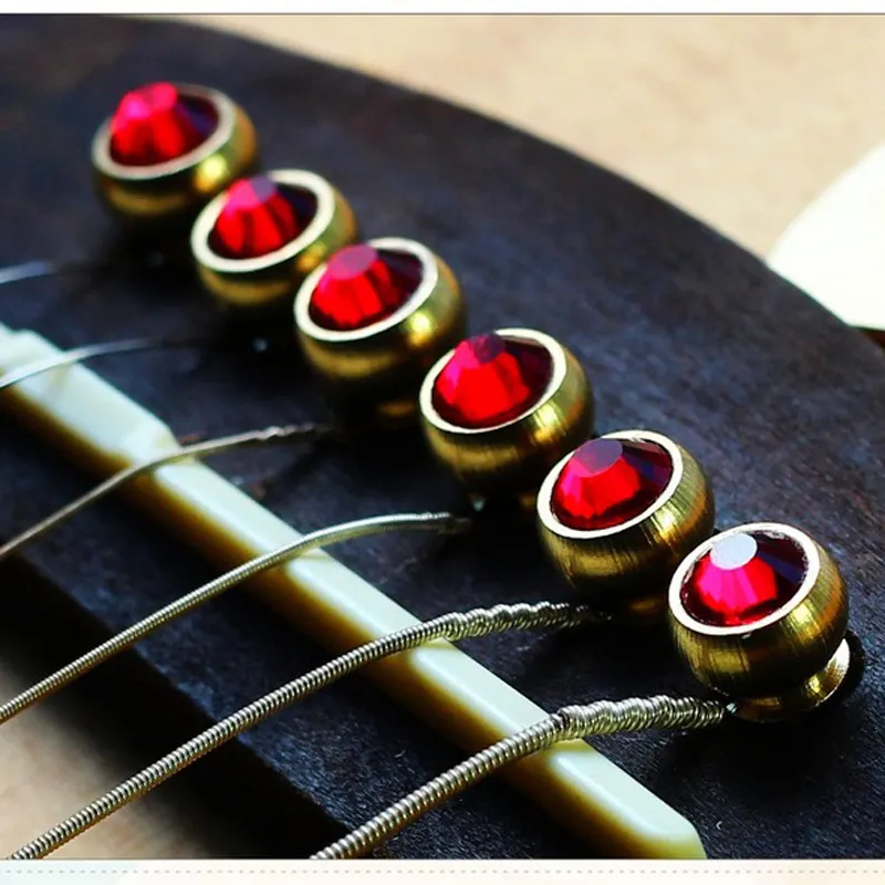 6PCS copper Acoustic Guitar Bridge Pins String Instrument Accessories colorful guitar pin bridge