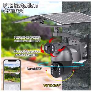 กล้องซิม4G พลังงานแสงอาทิตย์ระบบ50X ซูม4G, 10MP เลนส์คู่ติดตามอัตโนมัติกล้องรักษาความปลอดภัยระบบ Ubox ตรวจจับการเคลื่อนไหวระบบแสงอาทิตย์การ์ด4G LTE - Product Image 3