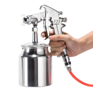 Pistolet à air comprimé Morita F75, buse de 1,8 mm, acier inoxydable, alimentation par gravité, pour la peinture de meubles - Product Image 1