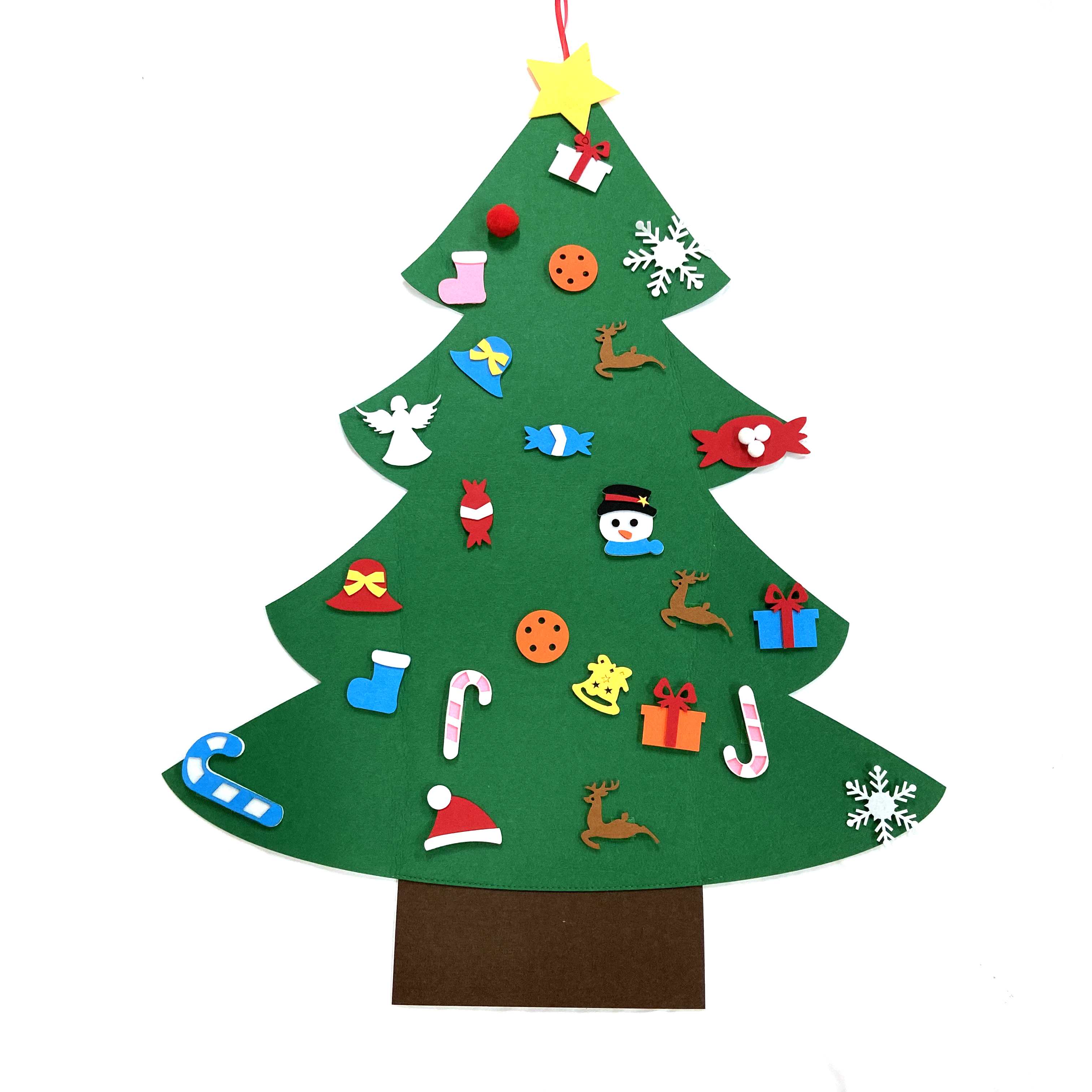 Children wall hanging Christmas gifts DIY felt Christmas tree for Christmas decorations - Product Image 6