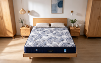 Matelas hybride personnalisé en boîte, taille Queen et King, matelas à ressorts ensachés et mousse à mémoire de forme, vente en gros d'usine OEM