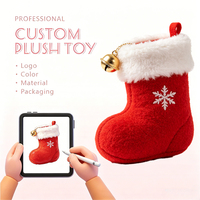 Aanpasbare PP-katoenen gevulde kerst pluche sok mascotte speelgoed - zacht materiaal unisex voor feestgebruik TOBTOYS merk 11-30cm