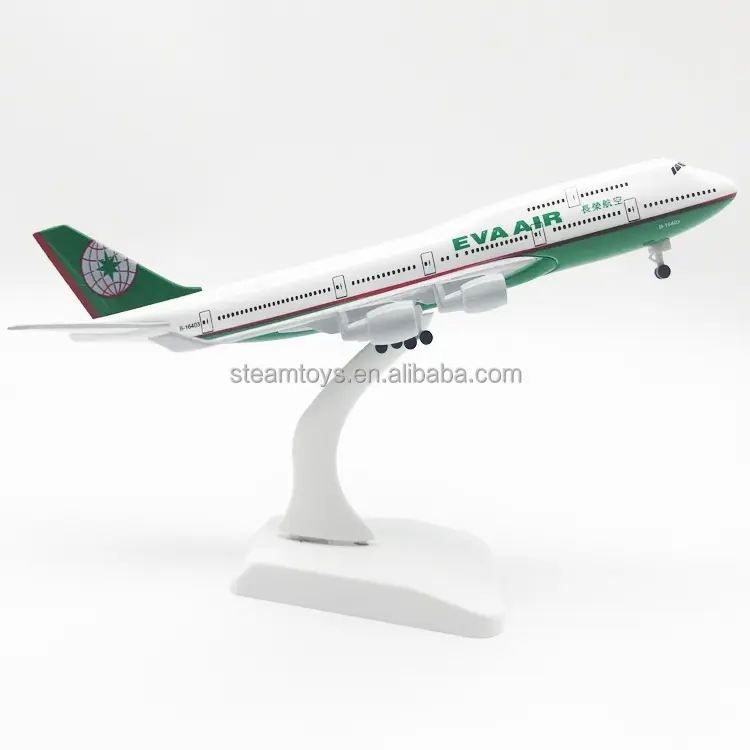 Factory Direct Model Airplanes 20CM Alloy Aircraft Model EVE AIR Airline B747-400 Taiwan Airplane Model For Company Gift
