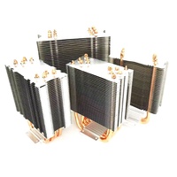 Dissipateur thermique à double tour à 4 tubes de type pince : Refroidisseur d'air modulaire haute performance à tubes en cuivre pur