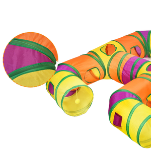 <span class=keywords><strong>Tunnel</strong></span> per Gatti Ecologico Classico Bestseller, Canale Interattivo Multigatto Arcobaleno, Giocattolo Pieghevole Grande per Gatti - Product Image 3