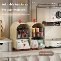 Boîte de rangement de bureau en plastique, multi-niveaux, transparente, style japonais, organiseur de maquillage, pour cosmétiques, outils de nettoyage, papeterie