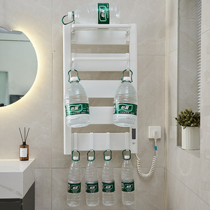 Gran oferta, calentador montado en la pared de aluminio blanco, Riel de radiador de <span class=keywords><strong>baño</strong></span> de fibra de carbono infrarrojo, secador eléctrico moderno, <span class=keywords><strong>toallero</strong></span> calentado - Product Image 6