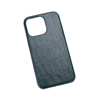 Étui de téléphone en cuir de luxe, texture crocodile, étui de téléphone tendance, vert émeraude, coque de téléphone pour iPhone, antichoc - Product Image 4