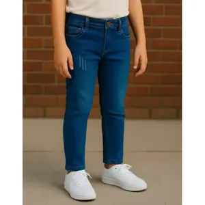 Jeans a gamba dritta Adrenaline per ragazzi, lavaggio medio, 5 tasche, casual, traspiranti, a vita media, pantaloni per bambini - Product Image 1