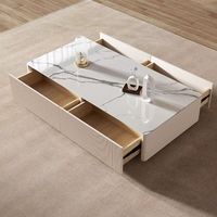 Meuble TV italien de luxe pour salon avec table basse, rangement au sol et élément décoratif