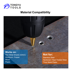 Jeu de 3 forets étagés 4-32mm, TiN Coated 1/4 "Hex Shank HSS <span class=keywords><strong>Unibit</strong></span> Cone Hole Cutter for Thin Metal Sheets Aluminum Wood DIY - Product Image 4