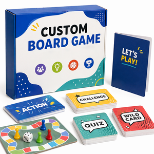 Vente d'usine, jeu de société personnalisé OEM, taille, couleur et matériau personnalisables, jeu de table en carton pour enfants, fêtes et réunions de famille - Product Image 1