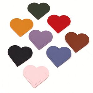 Stock Ready Eco-Friendly Modern Cute Student Corner Page Clip PU Leather Heart <b>Bookmarks</b> Mixed Colors Promotional <b>Gift</b> - Product Image 6