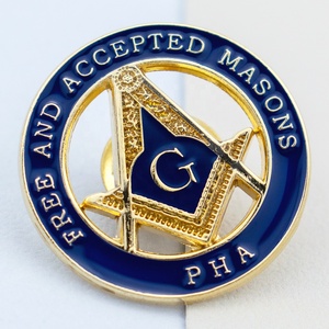 Masonic Chất lượng cao phổ biến giá rẻ tùy chỉnh mạ mềm men Pin thủ công kim loại ve áo <span class=keywords><strong>pins</strong></span> đối với Quà Tặng - Product Image 1