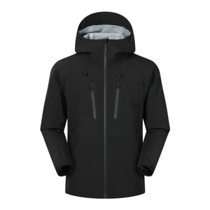 Chaqueta Impermeable de Viaje para Hombre CONMR Negra, Chaqueta de Senderismo de 3 Capas, Ligera, Transpirable, Chaqueta de Lluvia para Exteriores, <span class=keywords><strong>Cortavientos</strong></span> Deportivo - Product Image 1