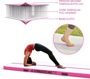 Tapis de gymnastique gonflable portable avec logo personnalisé, 3m, <span class=keywords><strong>4m</strong></span>, 5m, 6m, 9m, pour utilisation en salle de sport - Product Image 4