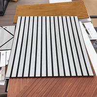 Panneau mural acoustique en MDF haute densité, placage bois, panneau d'absorption acoustique pour intérieur moderne