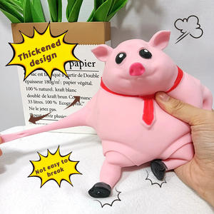 Jouet anti-stress en forme de cochon rose extensible en TPR, mignon et moelleux, jouet animal extensible pour la décompression - Product Image 4