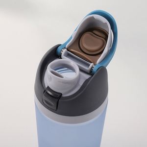 High-End ABS Sports Cup Large-Capacity Insulated Double <b>Straw</b> Fruit Design Outdoor Water Bottle for Men Women - Product Image 3