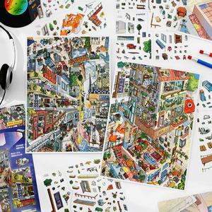 4 feuilles/paquet Autocollants <span class=keywords><strong>de</strong></span> création <span class=keywords><strong>de</strong></span> scène Mon petit coin <span class=keywords><strong>de</strong></span> maison Vol. 20 jouets créatifs <span class=keywords><strong>de</strong></span> collage pour journal intime, pour soulager le stress - Product Image 2