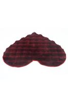 Tapis moderne en polyester Havana Red Heart Shaped Fluffy Shaggy, doux, extra épais, lavable, pelucheux, avec envers antidérapant en coton, pour la maison