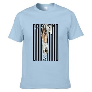 Cross-border Summer Sports Leisure Short-sleeved Breathable Football Star Ronaldo Perimeter Character Printed Cotton <strong>T</strong>-<strong>shirt</strong> - Product Image 4