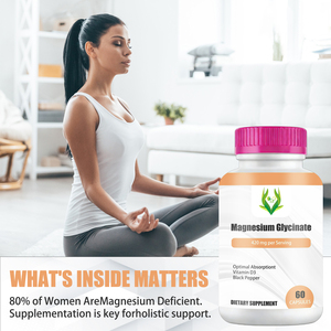 OEM Magnesium Glycinate Capsule with Black Pepper Fruit Extract Digestive Support Hormonal Balance <b>Supplement</b> - Product Image 5