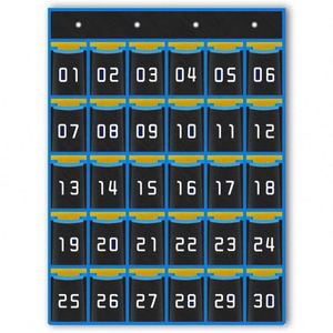 Numbered Classroom Pockets Chart Cell Phones Holder Wall Door Hanging Organizer (30 Pockets) - Product Image 2