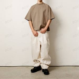 เสื้อยืดผ้าฝ้ายแขนสั้นสำหรับผู้ชายเสื้อยืดผ้าฝ้ายพิมพ์ลายสไตล์สตรีทแวร์2025จากโรงงาน - Product Image 2