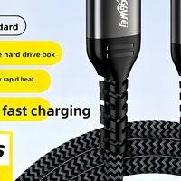 Kabel Data Pengisian Cepat 10Gbps Berkecepatan Tinggi dengan Anyaman Braided Type-C ke USB3.2 Gen2 untuk SSD/HDD