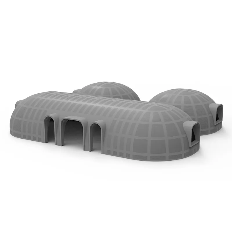 Neuankömmling Schwanenhals Great American Show 3D Modell 3 Schlafzimmer 2 Bad Garage Glamping Gulet Plan Free Tiny Foam Dome House