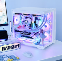 Caja de ordenador de Torre completa personalizada, caja de Metal 360 con refrigeración por agua, vista al mar, soporte para habitación, caja de personaje de Anime