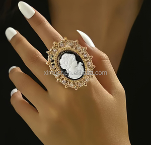 <span class=keywords><strong>Bague</strong></span> <span class=keywords><strong>Camée</strong></span> Antique Dorée Tendance – Bijoux Fins – Vente Flash - Product Image 1