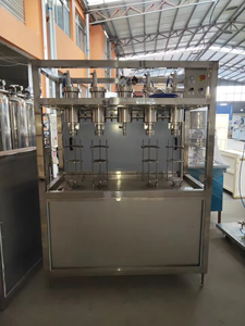 Semi Auto 330ml 250ml Aluminum Can 2 4 Head Nozzle CO2 Isobar Champagne Carbonated Cola Drink Filling Machine - Product Image 6