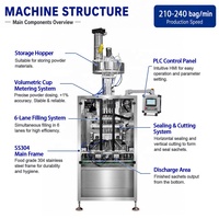 Machine d'emballage automatique à grande vitesse à 6 voies pour sachets de nicotine et poudre de tabac (snus) à prix d'usine CE