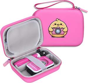 Estuche para cámara para niños para Vtech <span class=keywords><strong>Kidizoom</strong></span> Creator Cam, para cámara Vtech <span class=keywords><strong>Kidizoom</strong></span> rosa con bolsillo para accesorios de trípode (solo caja) - Product Image 1